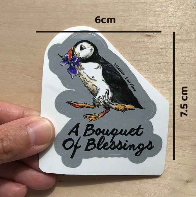Puffin A bouquet of blessings sticker