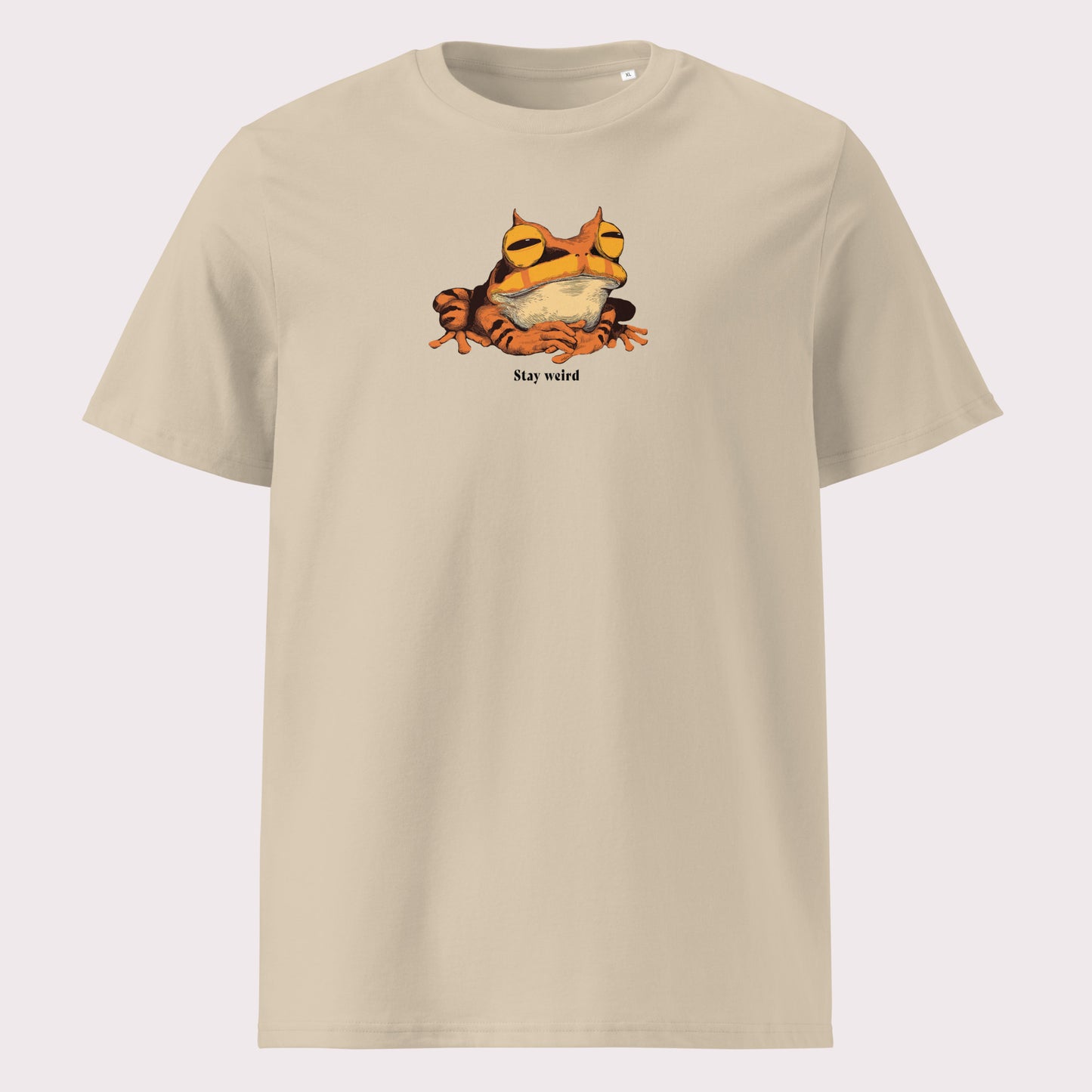 "Stay Weird" Horned Marsupial Frog Organic Cotton T-Shirt frog lover gift