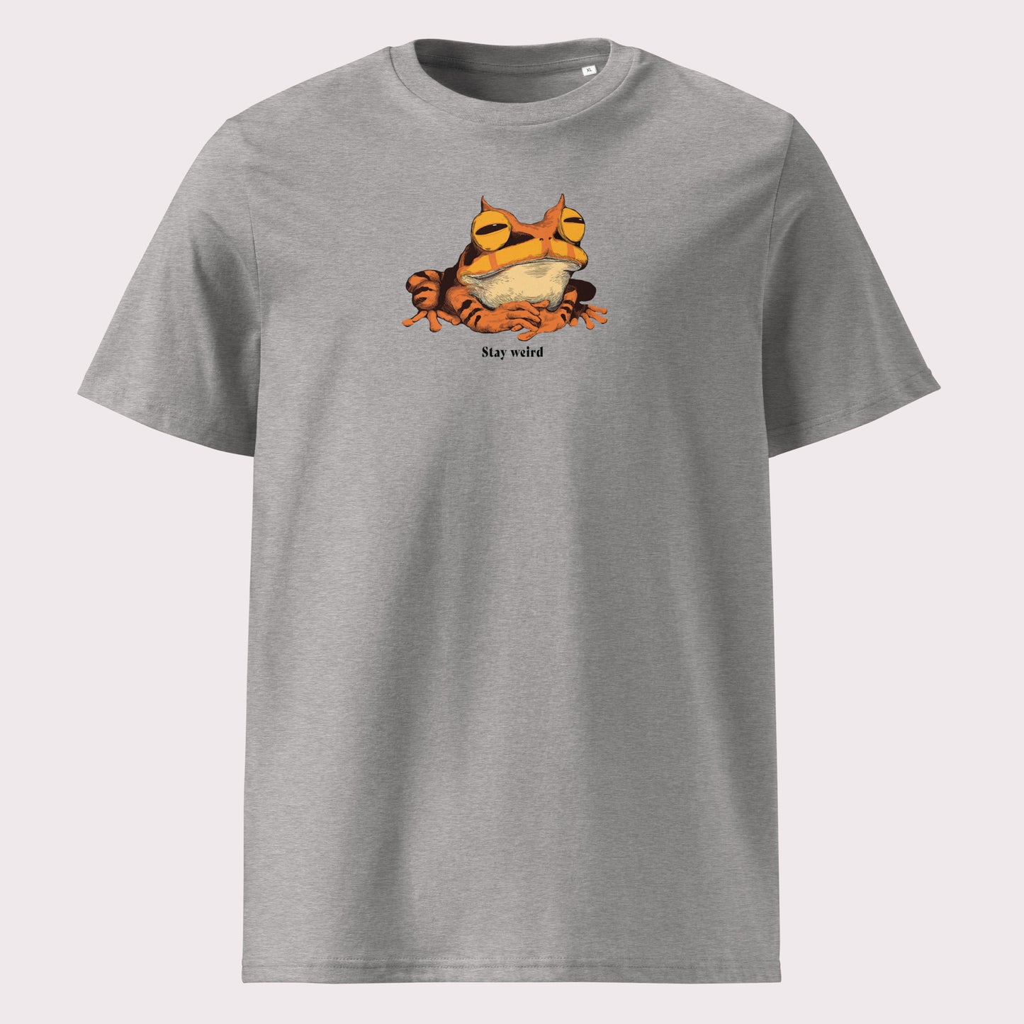 "Stay Weird" Horned Marsupial Frog Organic Cotton T-Shirt frog lover gift