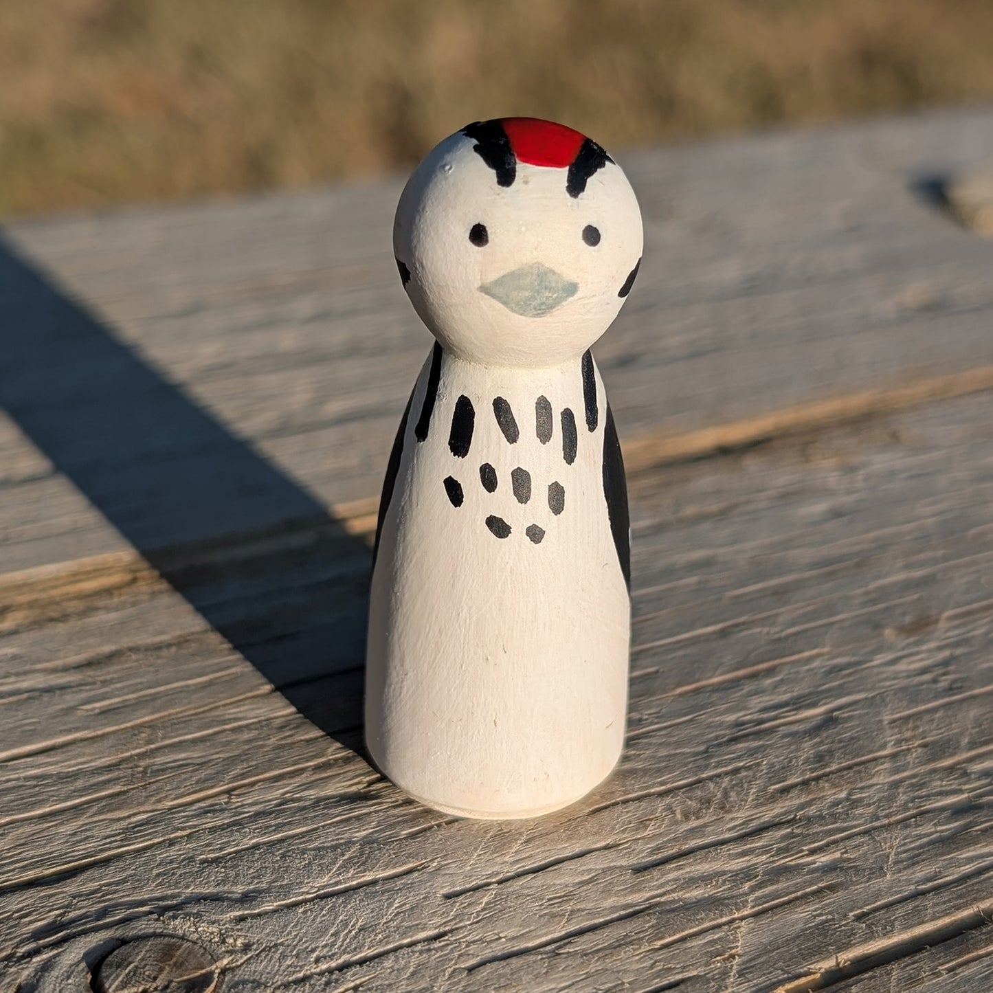 Handmade Wooden Woodland Animal Peg Doll Set in Travel Tin